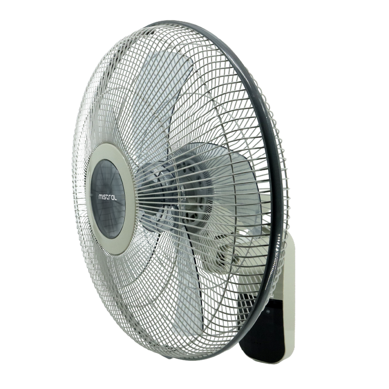 16" DC Wall Fan with Remote Control Grey