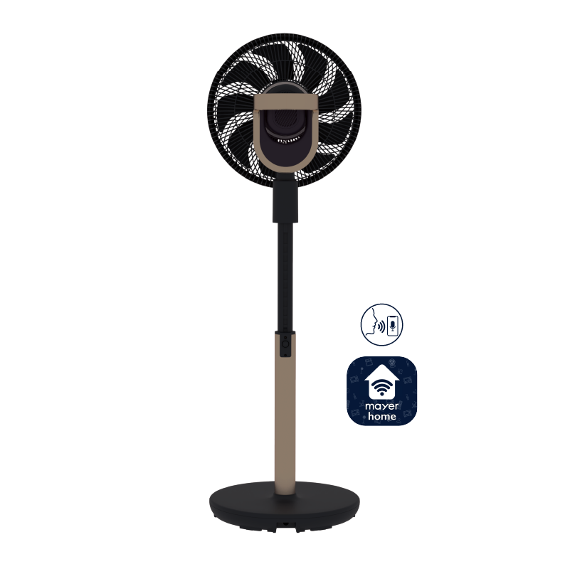 Summer Breeze 12" DC High Velocity Stand Fan with Wi-Fi & Remote Mid-night Blue / Peach Créme / Sky Blue