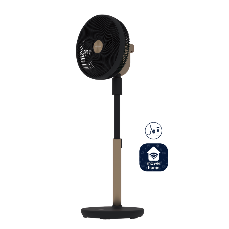 Summer Breeze 12" DC High Velocity Stand Fan with Wi-Fi & Remote Mid-night Blue / Peach Créme / Sky Blue