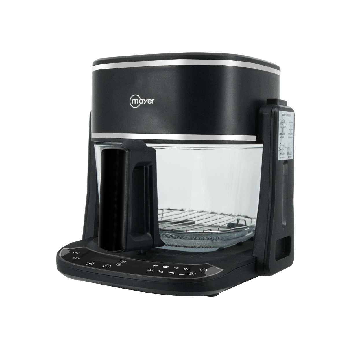4.5L 3-in-1 Glass Air Fryer with Grill