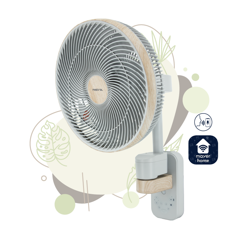 12” DC High Velocity Wall Fan with WIFI & Remote