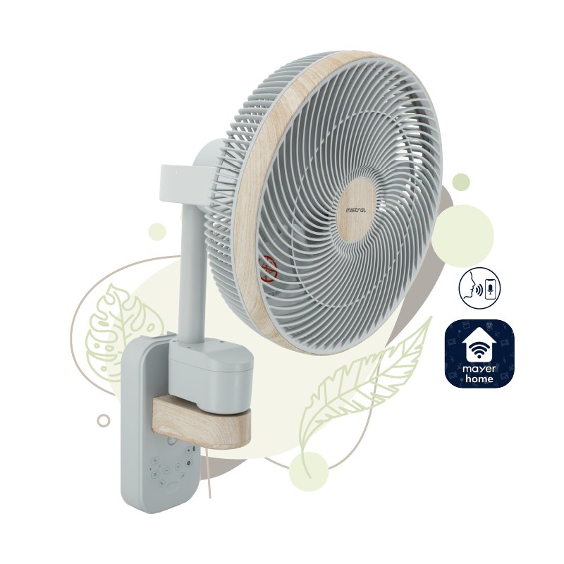 12” DC High Velocity Wall Fan with WIFI & Remote