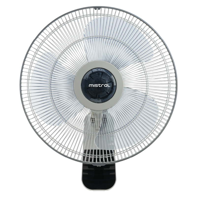 16" DC Wall Fan with Remote Control Grey