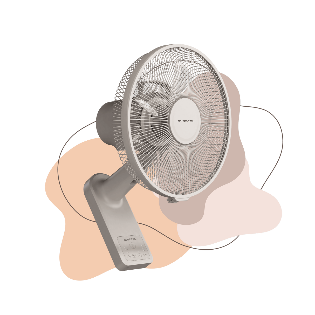 12" DC High Velocity Detachable Wall Fan with Remote