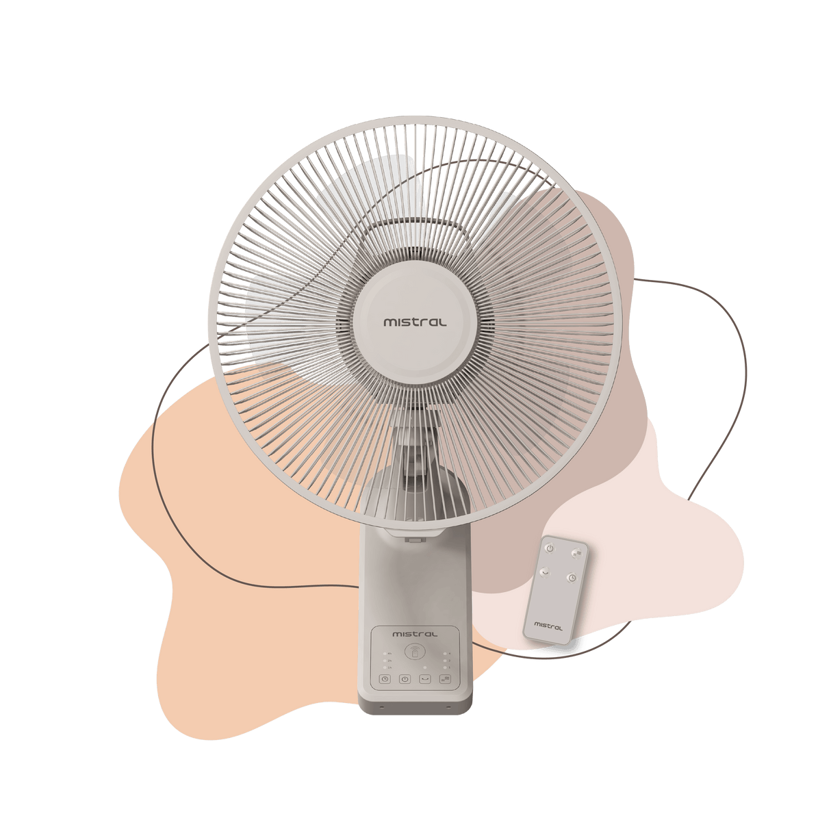 12" DC High Velocity Detachable Wall Fan with Remote