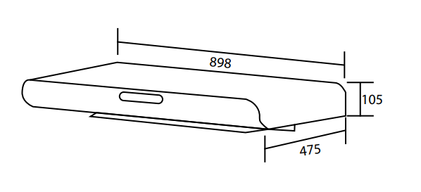 90 cm Slimline Hood Specification