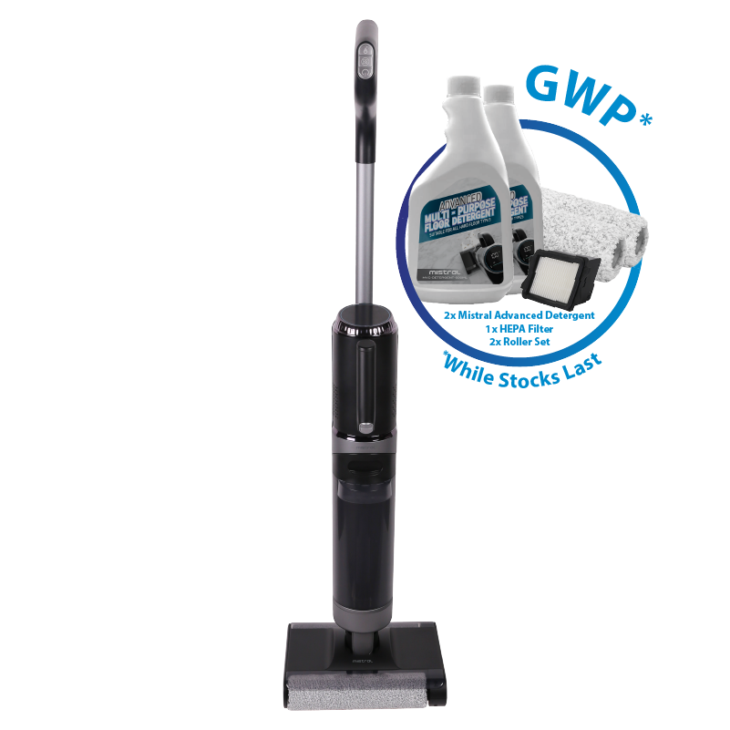 Dual Roller Cordless Floor Washer Vacuum Cleaner with Electrolyzed Water Hot Air Drying