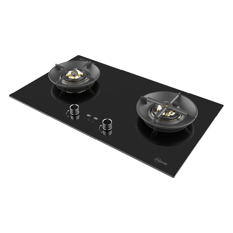 88cm 2 Zone Glass Gas Hob