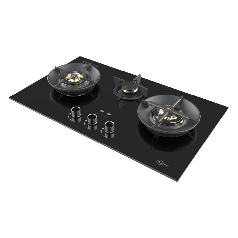 88cm 3 Zone Glass Gas Hob