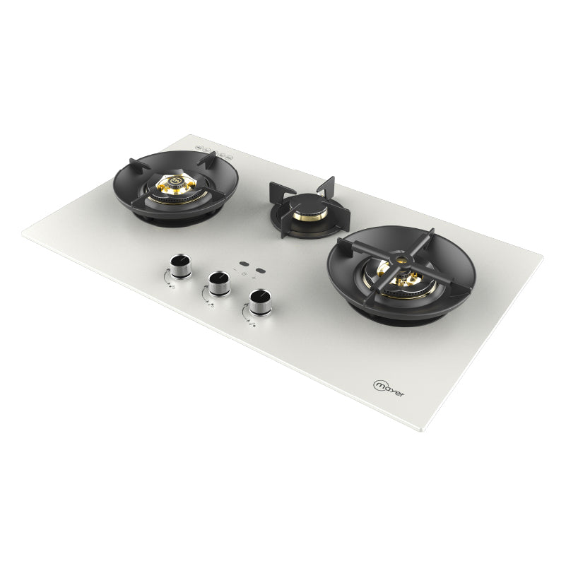 88cm 3 Zone Glass Gas Hob