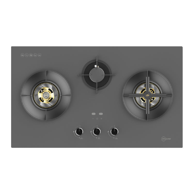 88cm 3 Zone Glass Gas Hob