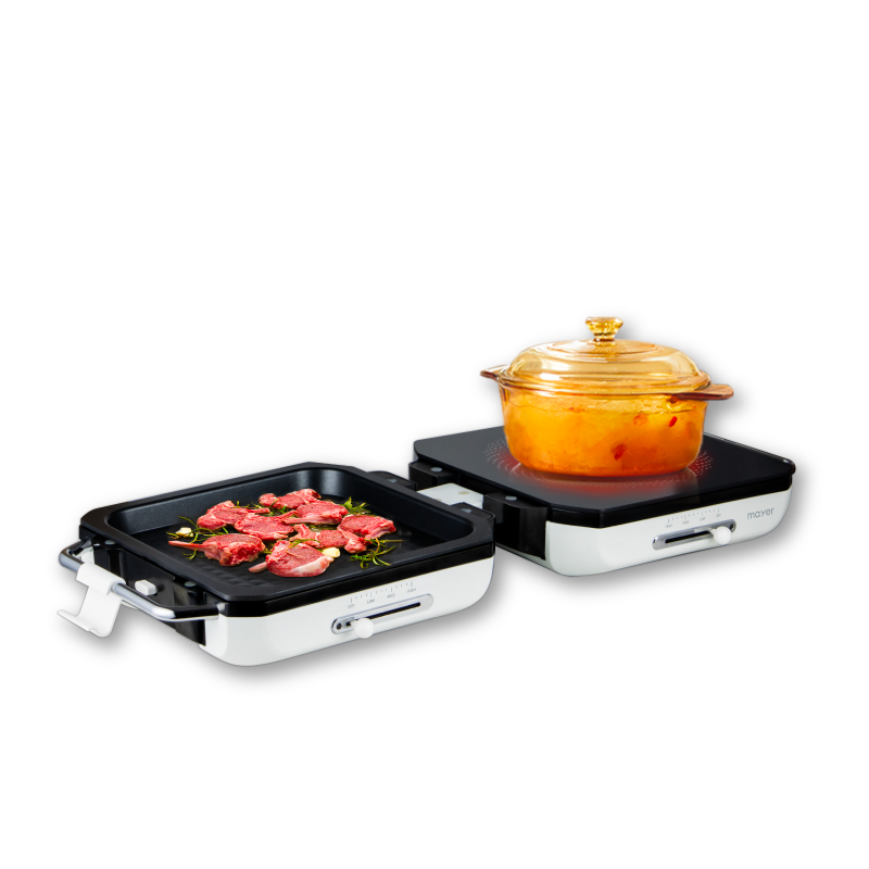 Foldable Multi-Functional Ceramic Cooker with Grill