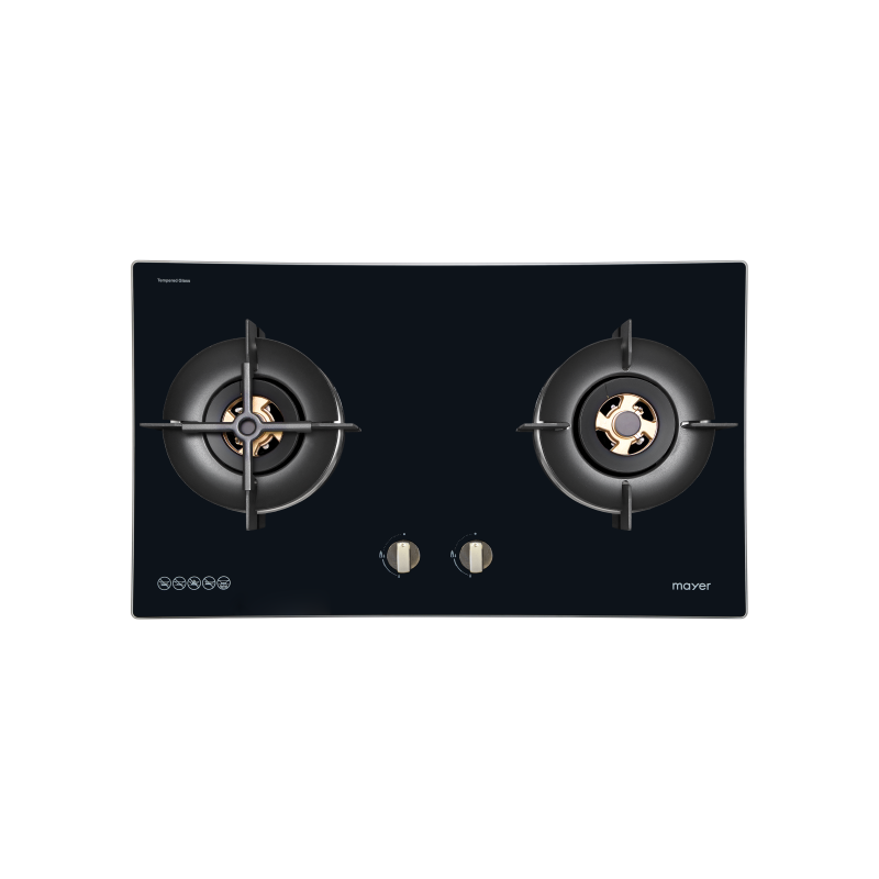 76cm 2 Burner Glass Gas Hob