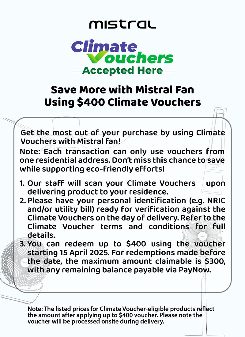 [NDP SG61] [Climate Voucher] 31" DC Tower Fan
