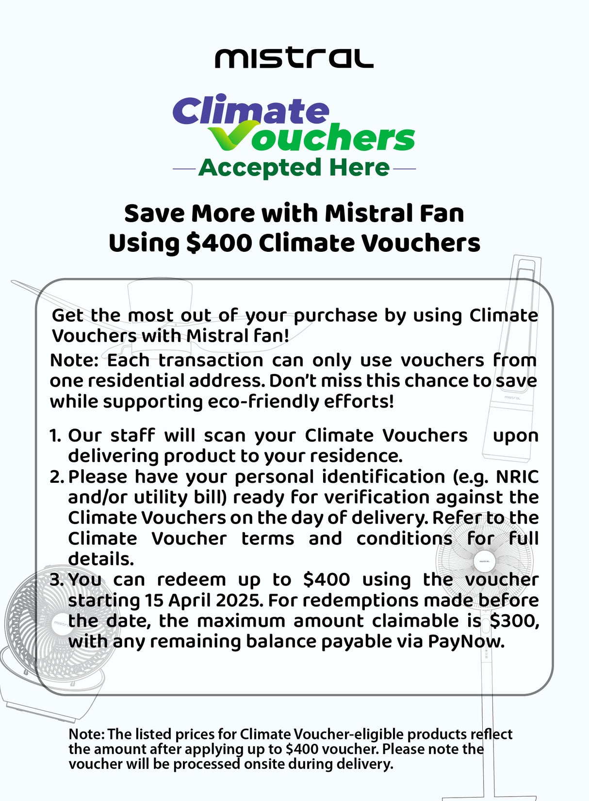 [Climate Voucher] AirZee Plus - 6" Rechargeable Foldable USB Fan with Moodlight