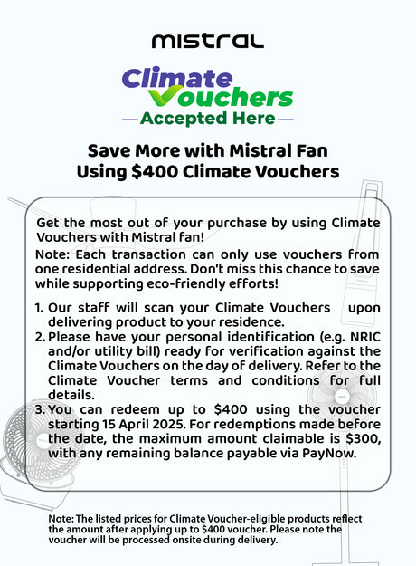 [Climate Voucher] AirZee Plus - 6" Rechargeable Foldable USB Fan with Moodlight