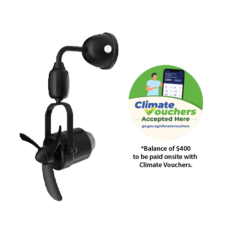[Climate Voucher] 16" Corner / Ceiling / Wall Fan with Remote