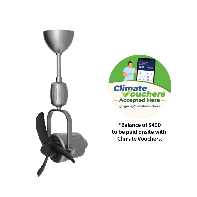 [Climate Voucher] 16" Corner / Ceiling / Wall Fan with Remote