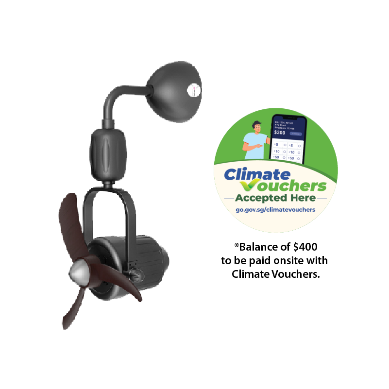 [Climate Voucher] 16" Corner / Ceiling / Wall Fan with Remote