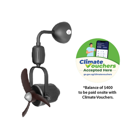 [Climate Voucher] 16" Corner / Ceiling / Wall Fan with Remote
