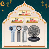 [Raya Special] AirZee Lite - High Speed Foldable USB Fan Blue / Cream White