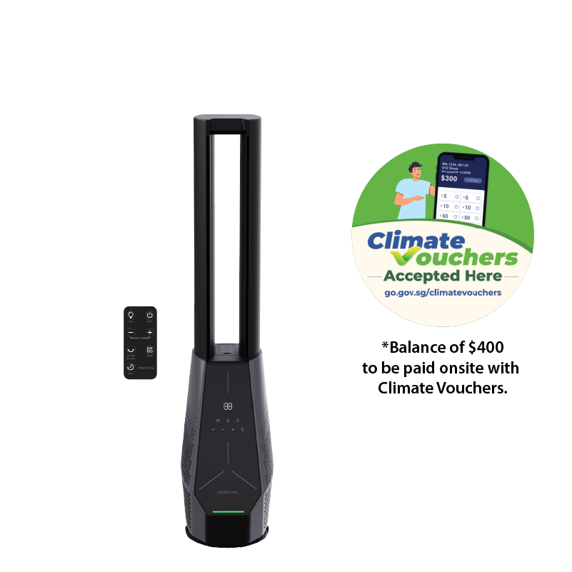 [Climate Voucher] 42" DC Blade Free Fan with Wi-Fi & Remote