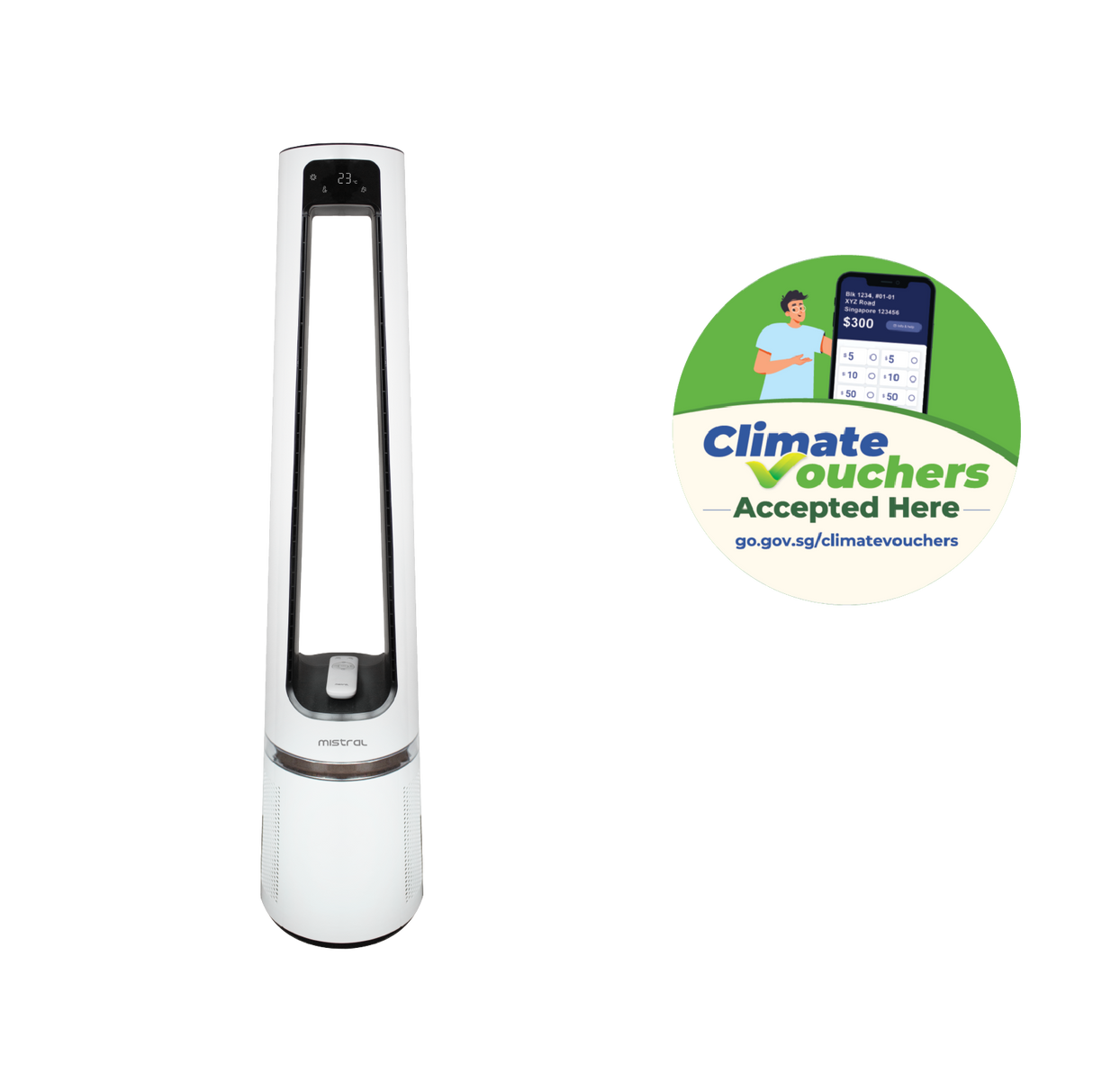 [Climate Voucher]  Blade Free Fan with Air Purifier