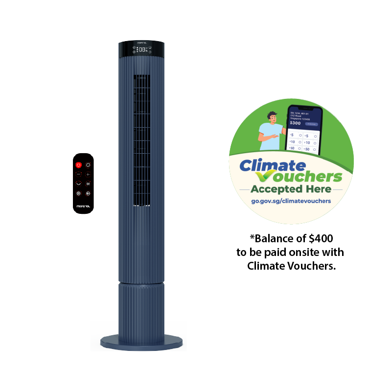 [Climate Voucher] 43" DC Turbo Tower Fan with Wifi & Remote