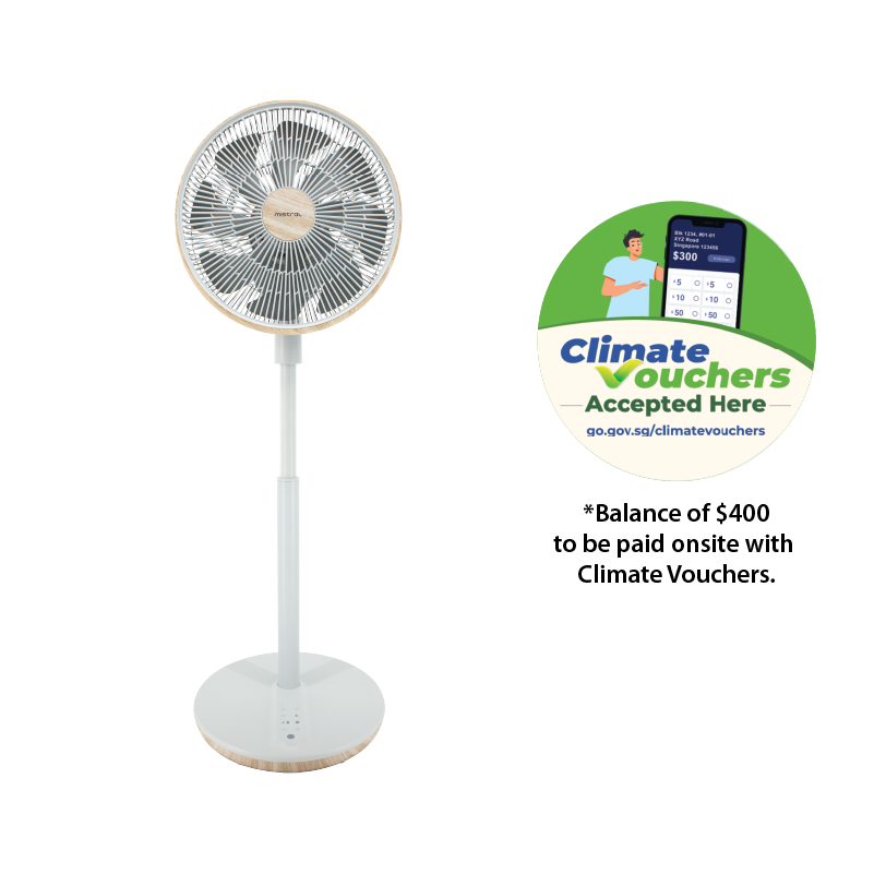 [PRE-ORDER] [Climate Voucher] 14” DC High Velocity Stand Fan with WIFI  & Remote