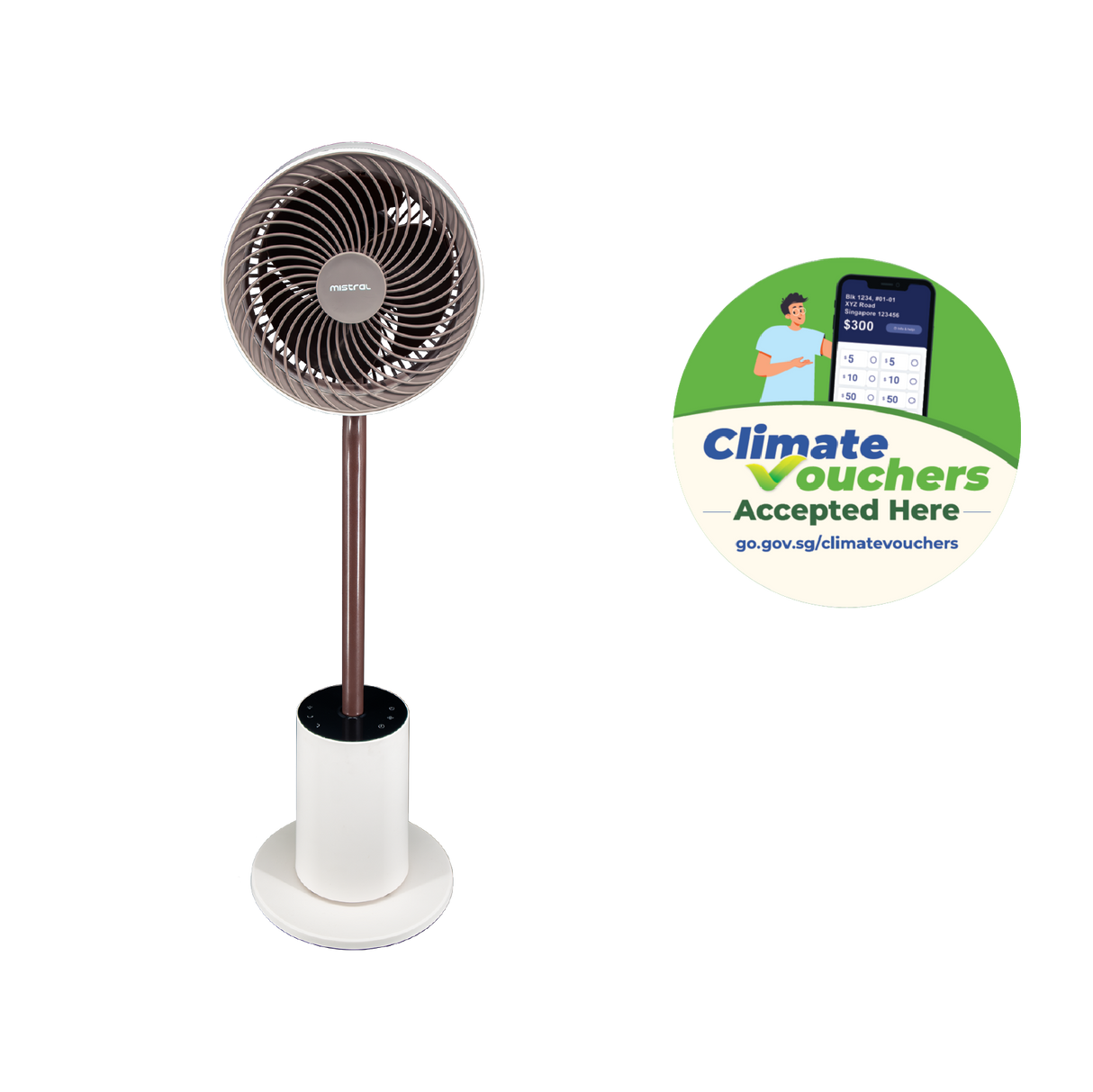 [Climate Voucher] 7" DC High Velocity Moodlight Fan with Remote - Twilight