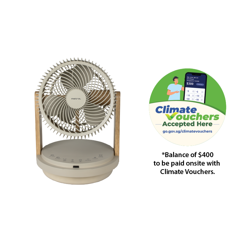 [Climate Voucher] 8" Double Blade DC High Velocity Fan with Remote