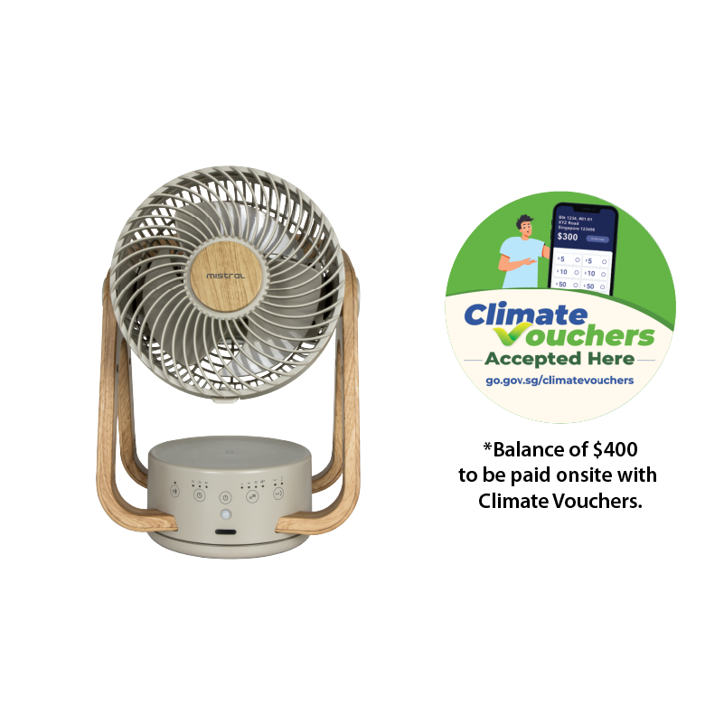 [Climate Voucher] 8" DC High Velocity Fan with Remote