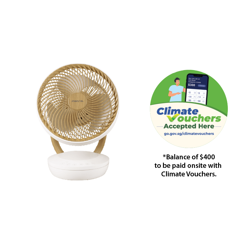 [Climate Voucher]  8” DC High Velocity Table Fan