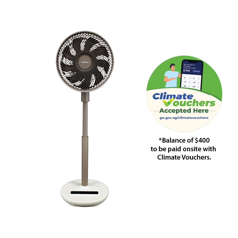 [Climate Voucher] 12" DC High Velocity Moodlight Fan with Remote - Moonlight