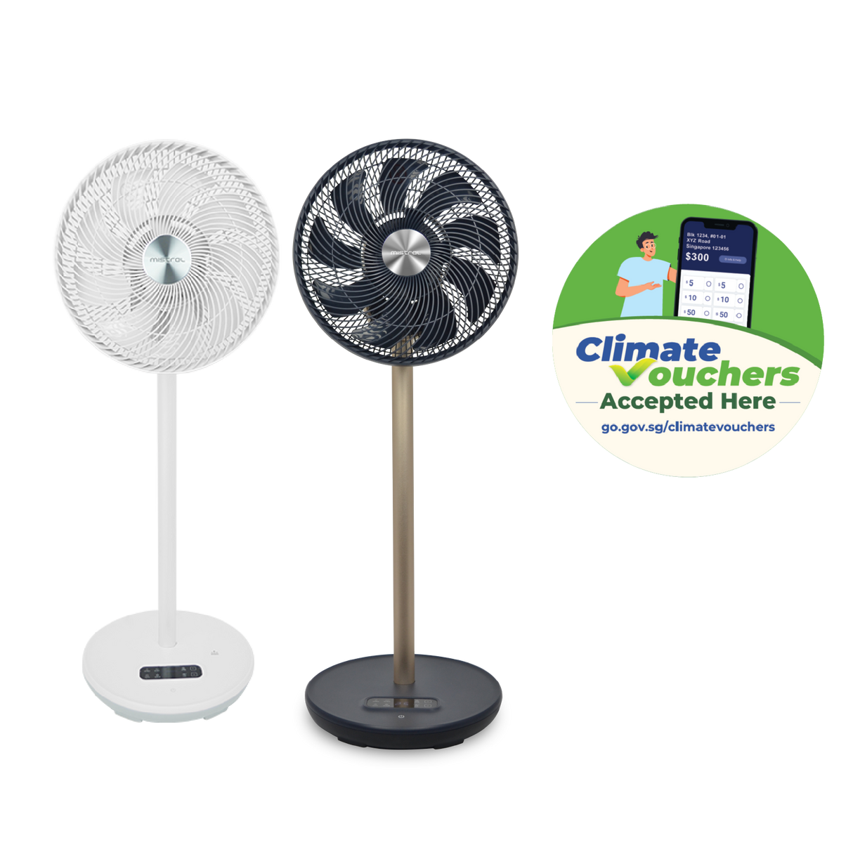[Climate Voucher] 12" High Velocity Stand Fan with Remote Control