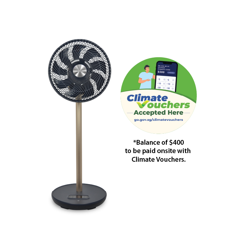 [Climate Voucher] 12" High Velocity Stand Fan with Remote Control