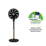 [Climate Voucher] Summer Breeze 12" DC High Velocity Stand Fan with Wi-Fi & Remote Mid-night Blue / Peach Créme / Sky Blue