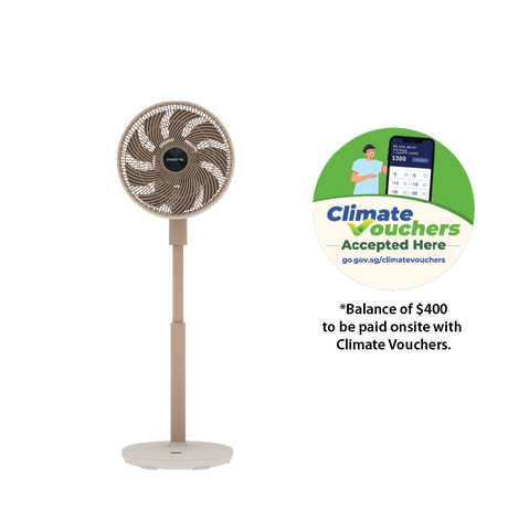 [Climate Voucher] Summer Breeze 12" DC High Velocity Stand Fan with Wi-Fi & Remote Mid-night Blue / Peach Créme / Sky Blue