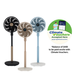[Climate Voucher] Summer Breeze 12" DC High Velocity Stand Fan with Wi-Fi & Remote Mid-night Blue / Peach Créme / Sky Blue