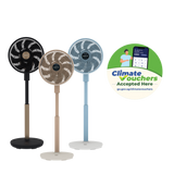 [Climate Voucher] Summer Breeze 12" DC High Velocity Stand Fan with Wi-Fi & Remote Mid-night Blue / Peach Créme / Sky Blue