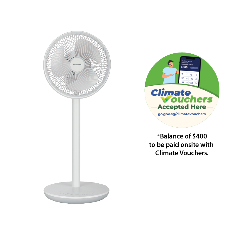 [Climate Voucher] Mimica 10" High Velocity Stand Fan With Remote Control
