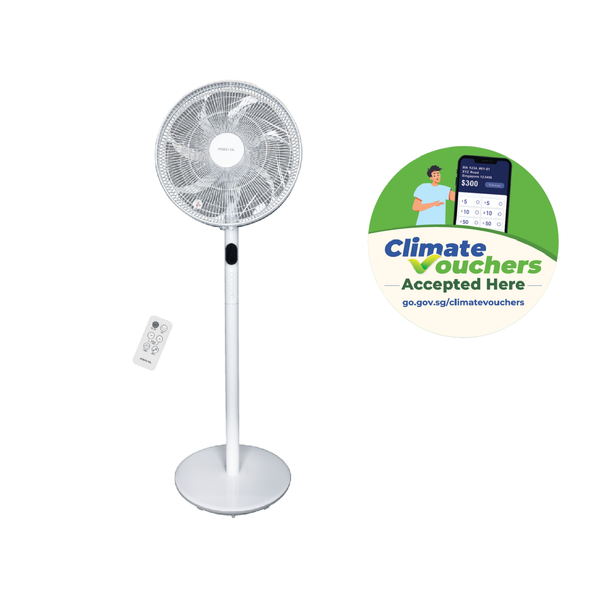 [Climate Voucher] 16" DC Stand Fan