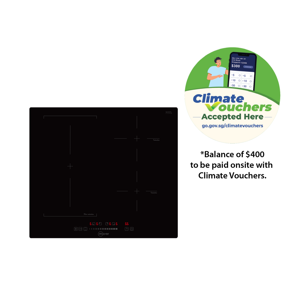 [Climate Voucher] 60cm Flexi 3 Zone Induction Hob