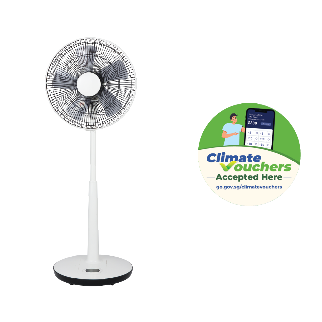 [Climate Voucher] 14" Slide Fan with Remote Control