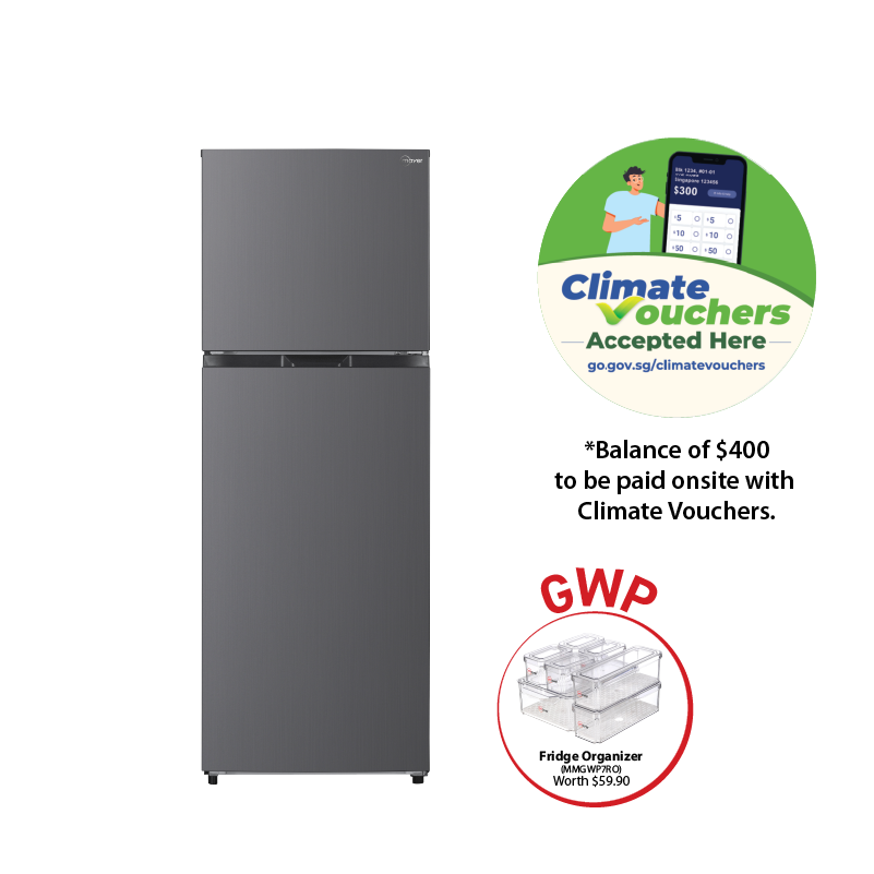 [Climate Voucher] 334L 2-Door Frost Free Top Mount Freezer Fridge