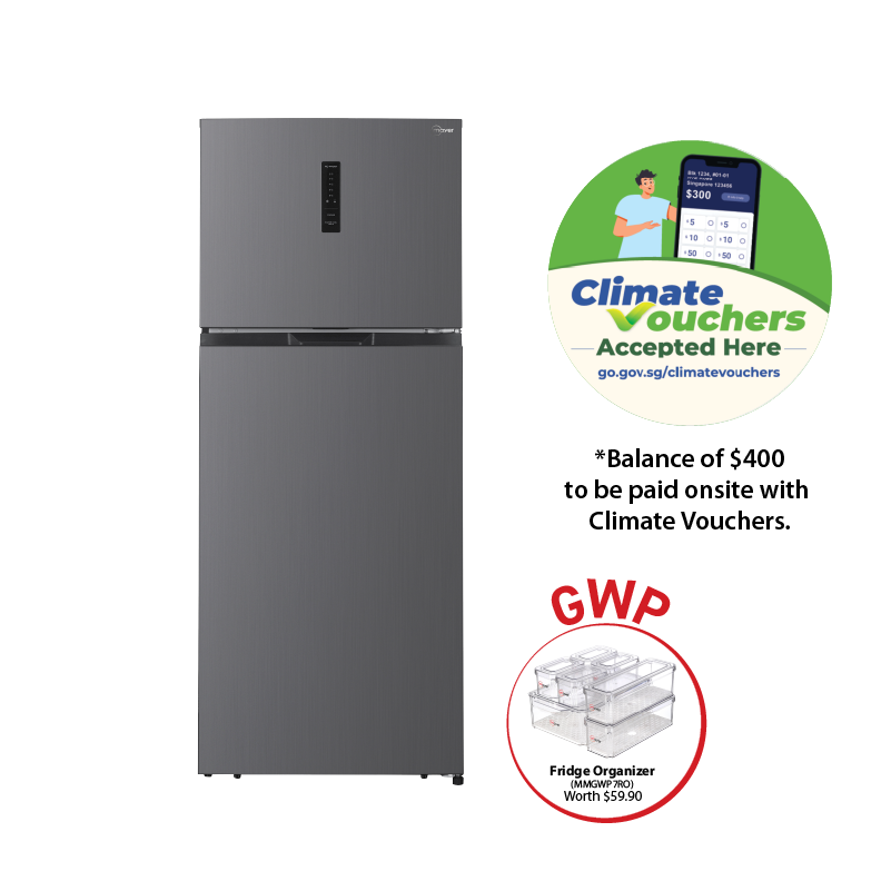 [Climate Voucher] 415L 2-Door Frost Free Top Mount Freezer Fridge