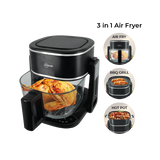 4.5L 3-in-1 Glass Air Fryer with Grill