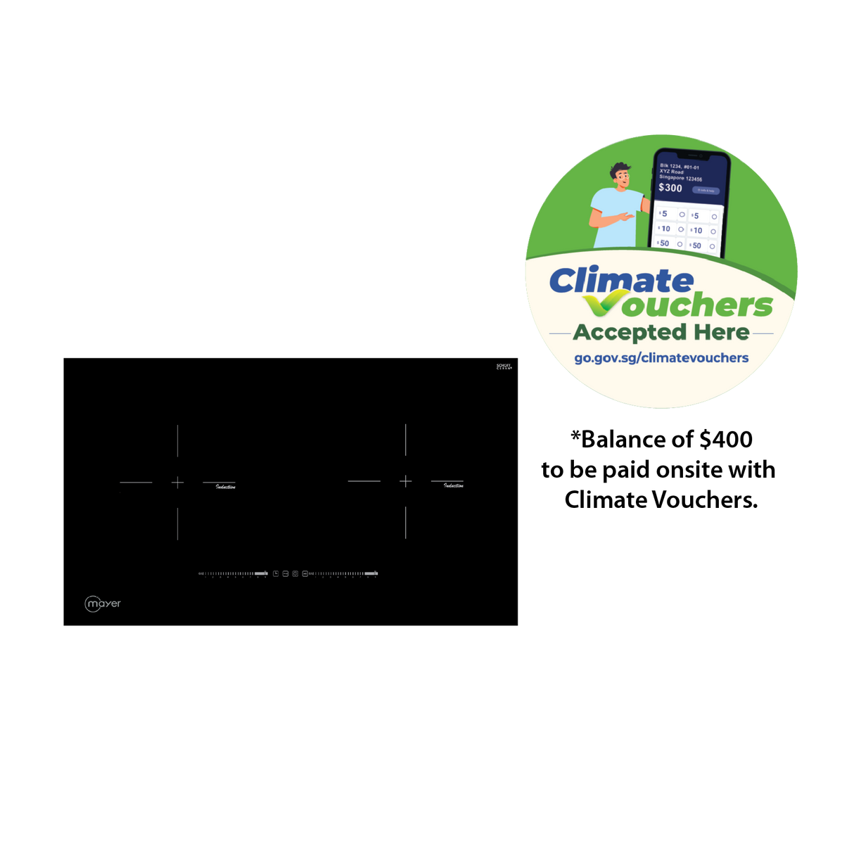 [Climate Voucher] 75cm 2 Zone Induction Hob with Slider