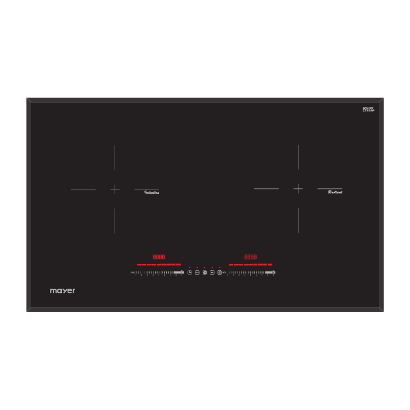 90 cm Semi-integrated Hood with Oil Tray + 75cm 2 Zone Hybrid Hob with Slider