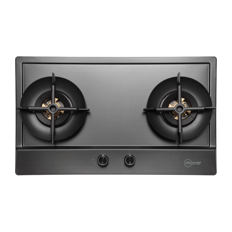 76cm 2 Burner Stainless Steel (Gun Metal Finishing) Gas Hob